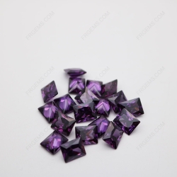 Cubic Zirconia Amethyst Color Rectangle Princess cut 8x6mm stones CZ10 IMG_0954