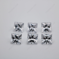 Cubic Zirconia White Color 5A Best Quality Square Shape faceted Princess Cut 8x8mm stones CZ01 IMG_0665