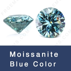 Loose Moissanite Blue Color Round Faceted Brilliant cut Gemstones wholesale from China