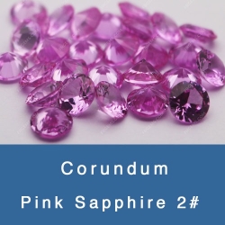 lab created pink sapphire #2 Medium color shade gemstones wholesale and supplier