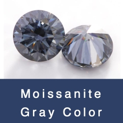 Loose Moissanite Gray Color Round and Grey Color Moissanite Gemstones wholesale from China