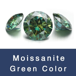 Loose Moissanite Green Color Round and Green Color Moissanite Gemstones wholesale from China