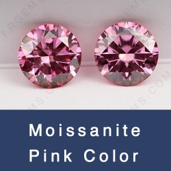 Loose Moissanite Pink Color Round and Popolar cuts Shapes Gemstones wholesale from China
