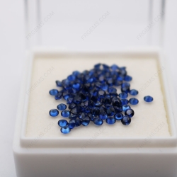 Loose Synthetic Corundum Blue Sapphire 33# light color Round Shape Faceted Cut 2mm stones IMG_2941