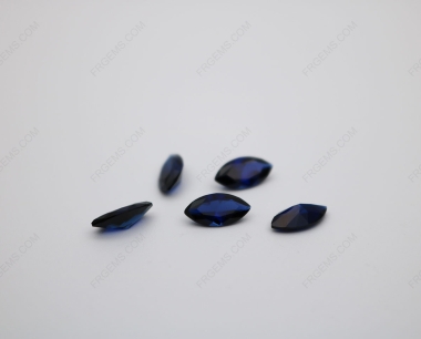 Loose Synthetic Lab Created Corundum Blue Sapphire 34# Marquise Shape Faceted Cut 5x10mm stones IMG_0710
