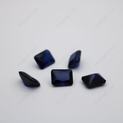 Loose Synthetic Lab Created Corundum Blue Sapphire 34# Octagon Shape Radiant Cut 6x8mm stones IMG_0709