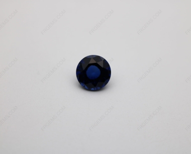 Loose Synthetic Corundum Blue Sapphire 34# Round Shape step cut Thailand cutting 8mm stones Supplier china