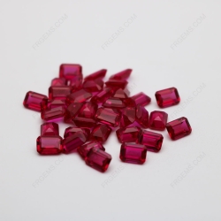 Corundum Ruby Red 5# Octagon Shape Emerald Cut 8x6mm stones IMG_0941