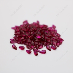 Corundum Synthetic Ruby Red 8# Dark color Pear Shape Faceted Cut 4x2mm stones IMG_0377