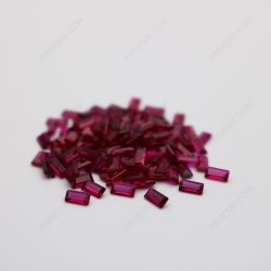 Loose Synthetic Corundum Ruby Red 8# Rectangle Shape Baguette Cut 2x4mm stones IMG_0382