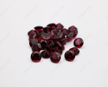 Loose Synthetic Corundum Ruby Red 8# Round Shape Faceted Cut 6.50mm stones wholesale from china
