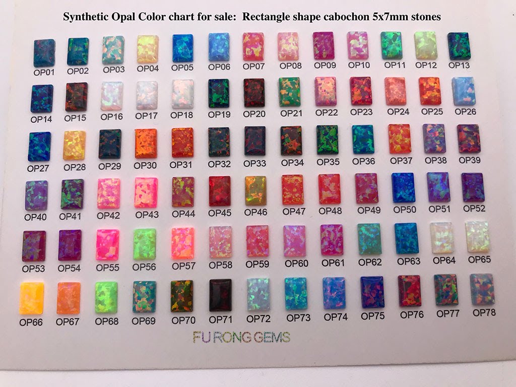 SYNTHETIC OPAL COLOR CHART