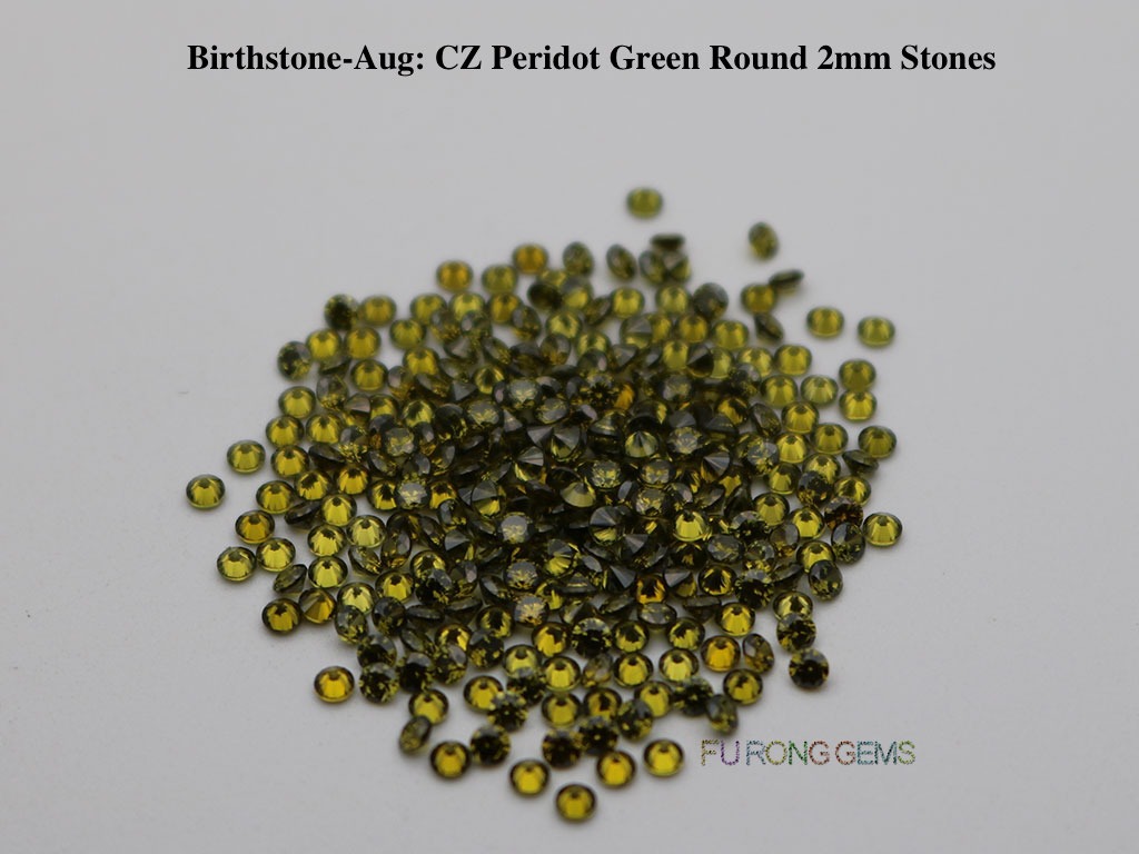 Aug-CZ-Peridot-Birthstone-2mm-Round-Stones