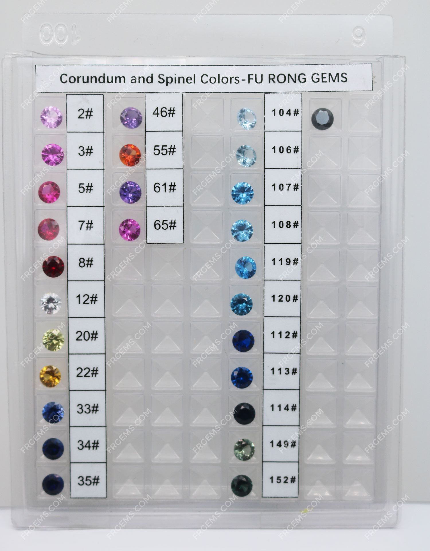 SPINEL COLOR CHART