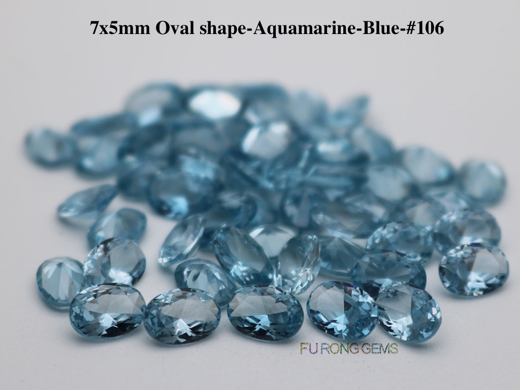 Created-Aquamarine-blue-106-Oval-shape-7x5mm-gemstones-wholesale