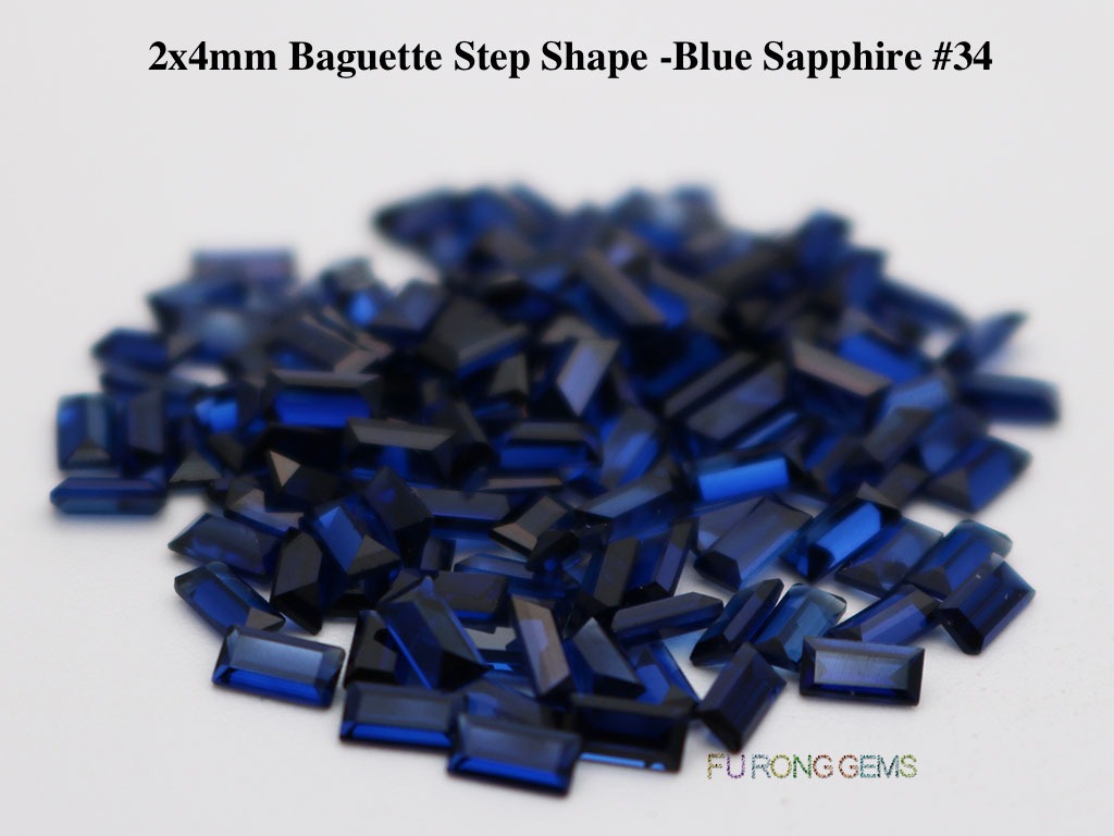Created-synthetic-Blue-sapphire-Baguette-shape-2x4mm-gemstones-for-sale