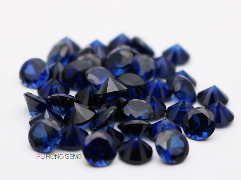 Lab-created-Blue-Sapphire-34-Round-Diamond-cut-6.5mm-Gemstones-for-sale