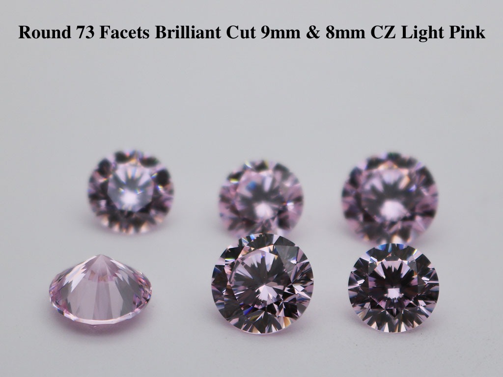 Cubic-Zirconia-Light-Pink-Color-Round-73-facets-brilliant-cut-gemstones