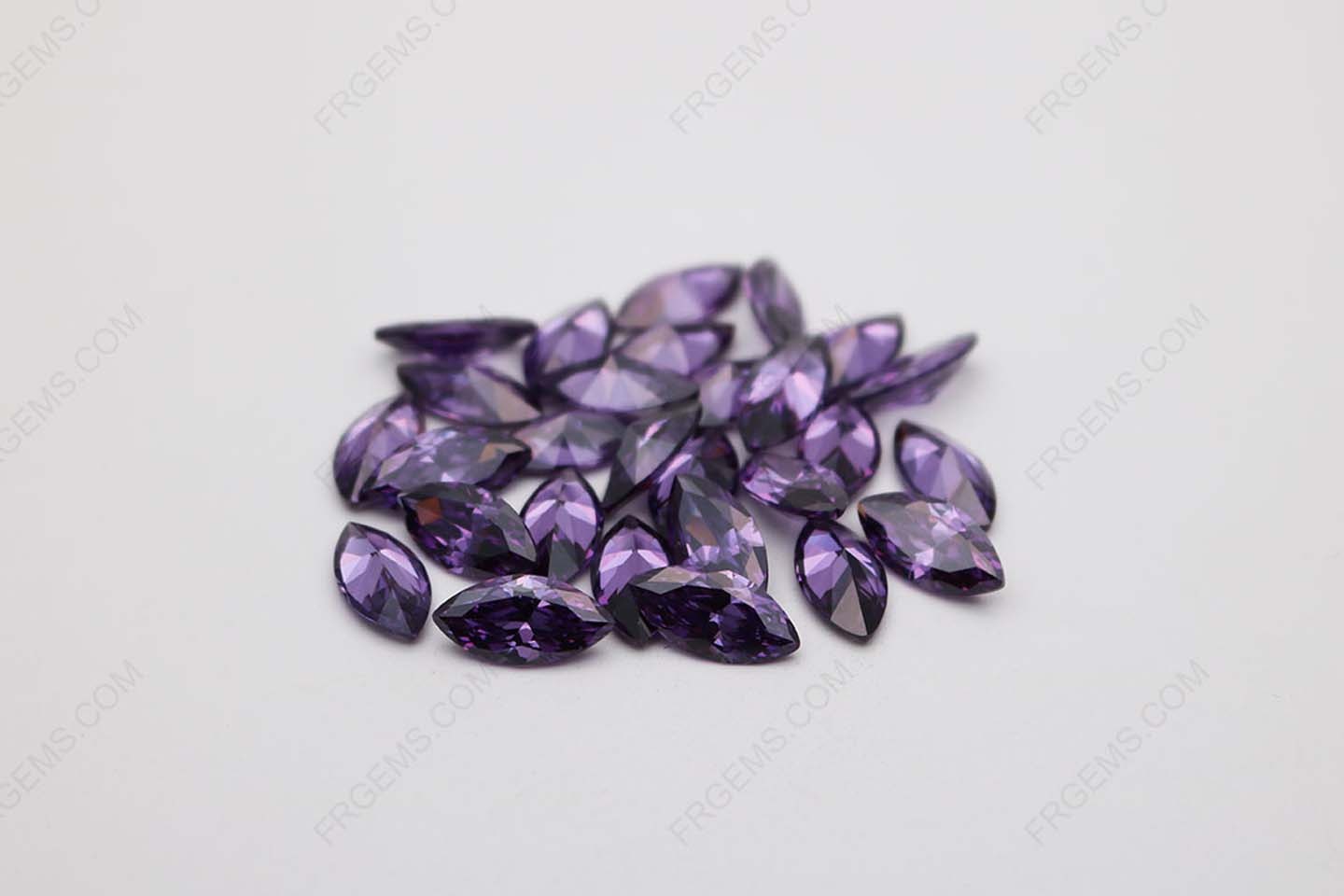 Cubic Zirconia Amethyst Color Marquise Shape faceted cut 10x5mm stones CZ10 IMG_1250