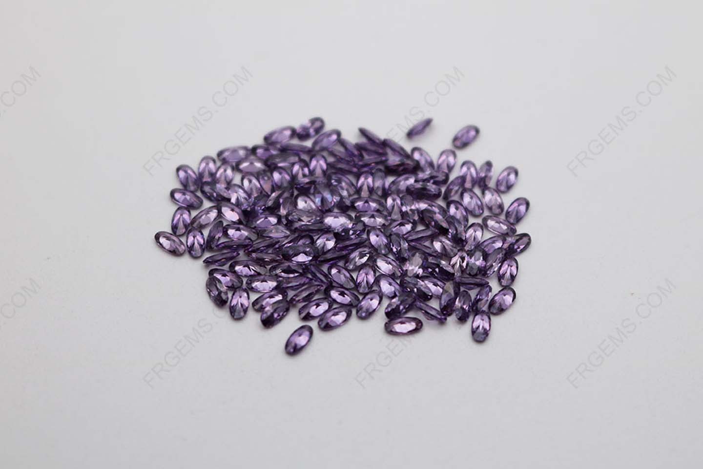 Cubic Zirconia Amethyst Color Oval Shape faceted cut 4x2mm stones CZ10 IMG_1033