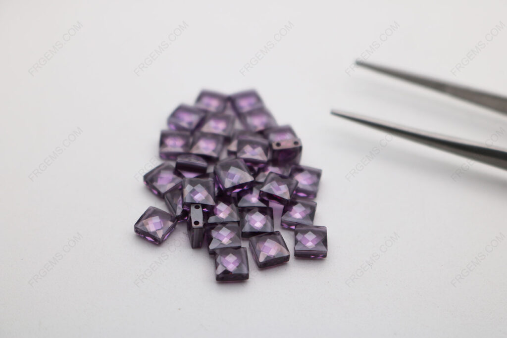 Cubic_Zirconia_Amethyst_Color_Square_Double_checkerboard_faceted_cut_5x5mm_stones_IMG_2785