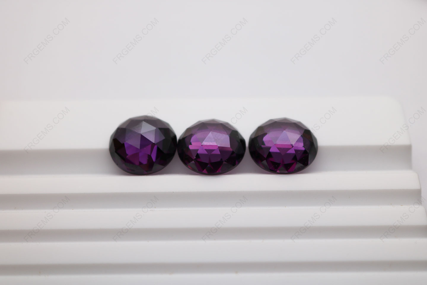 Cubic Zirconia Amethyst Round Shape Rose Cut Flat Bottom 3A 14mm stones CZ10 IMG_3832