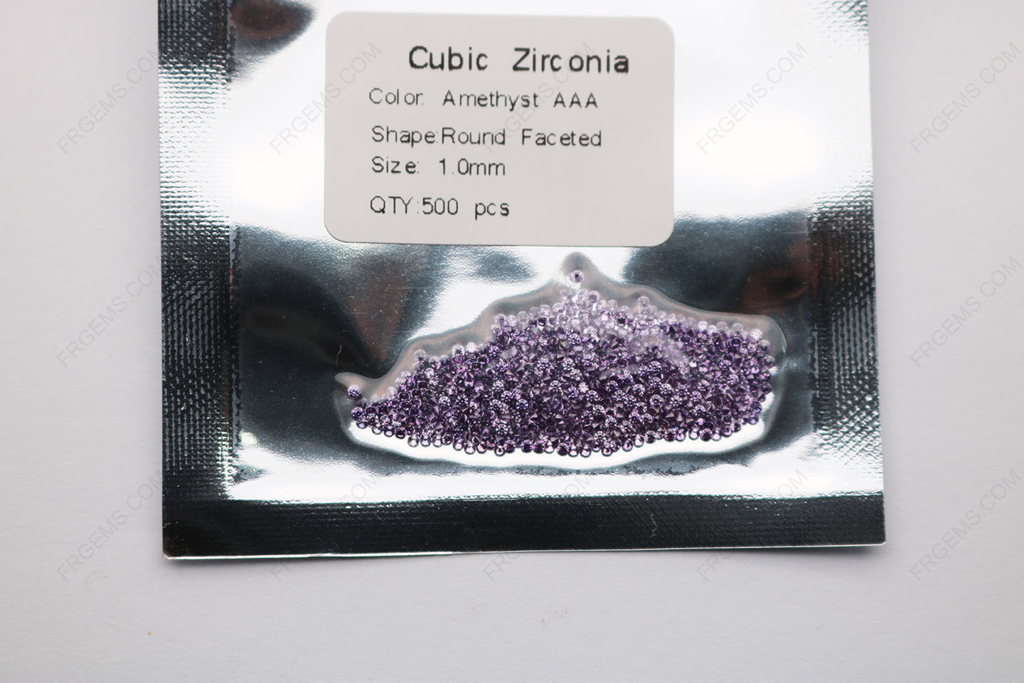 Cubic Zirconia Amethyst Round Shape diamond faceted cut 1mm stones CZ10 IMG_3801