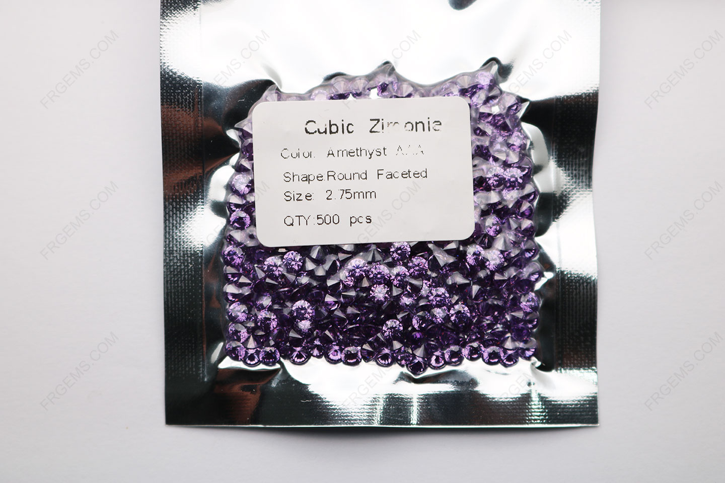 Cubic Zirconia Amethyst Round Shape diamond faceted cut 2.75mm stones CZ10 IMG_3800
