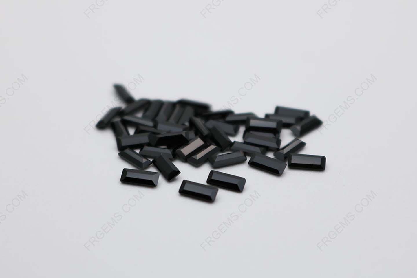 Cubic Zirconia Black Color Baguette Shape 4x2mm stones CZ02 IMG_0631