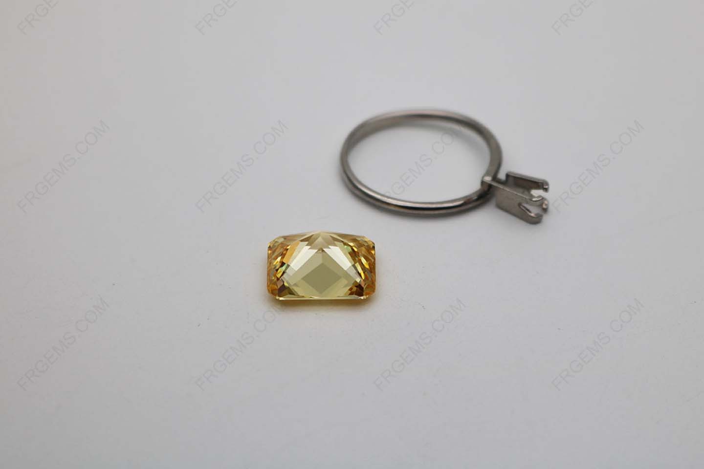 Cubic Zirconia Canary Fancy Yellow Radiant Cut 12x10mm stones CZ06 IMG_1940