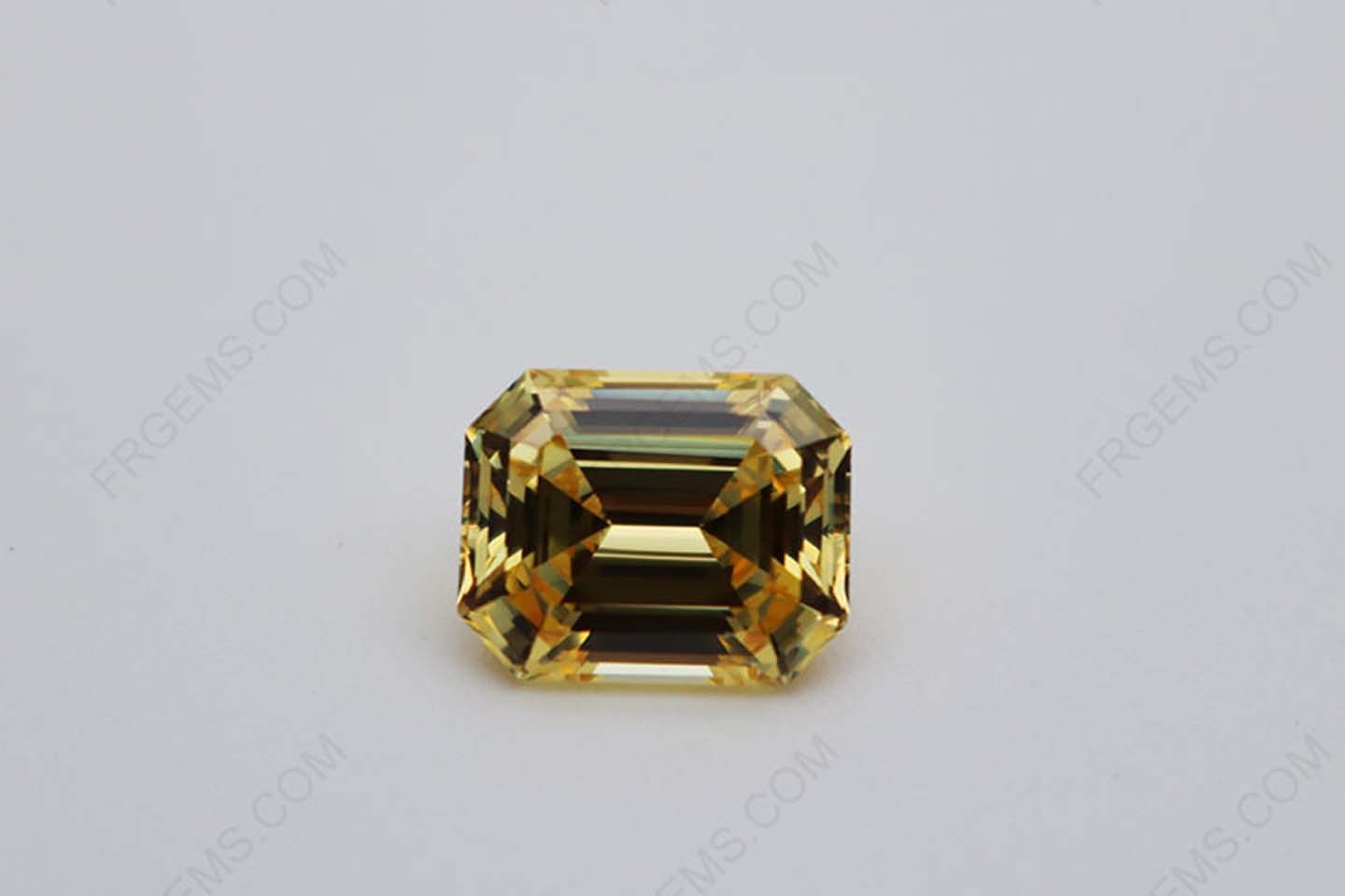 Cubic Zirconia 5A best quality Canary Fancy Yellow hexagon Shape Asscher Cut 10x8mm stones CZ06 IMG_0573
