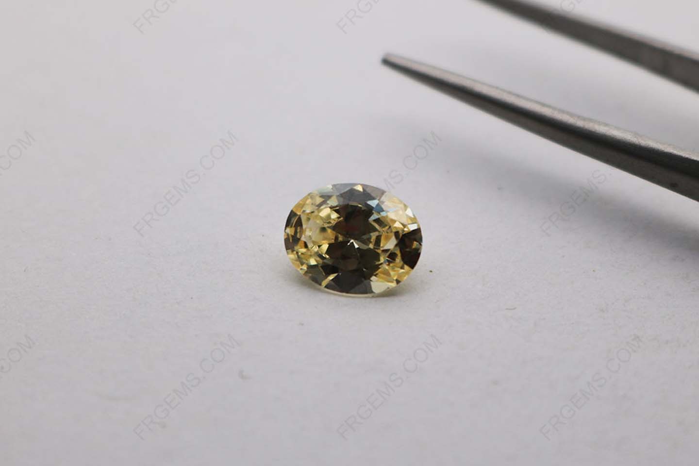 Cubic Zirconia Canary Yellow 3A Oval Shape diamond faceted Cut 10x8mm stones CZ06 IMG_3917