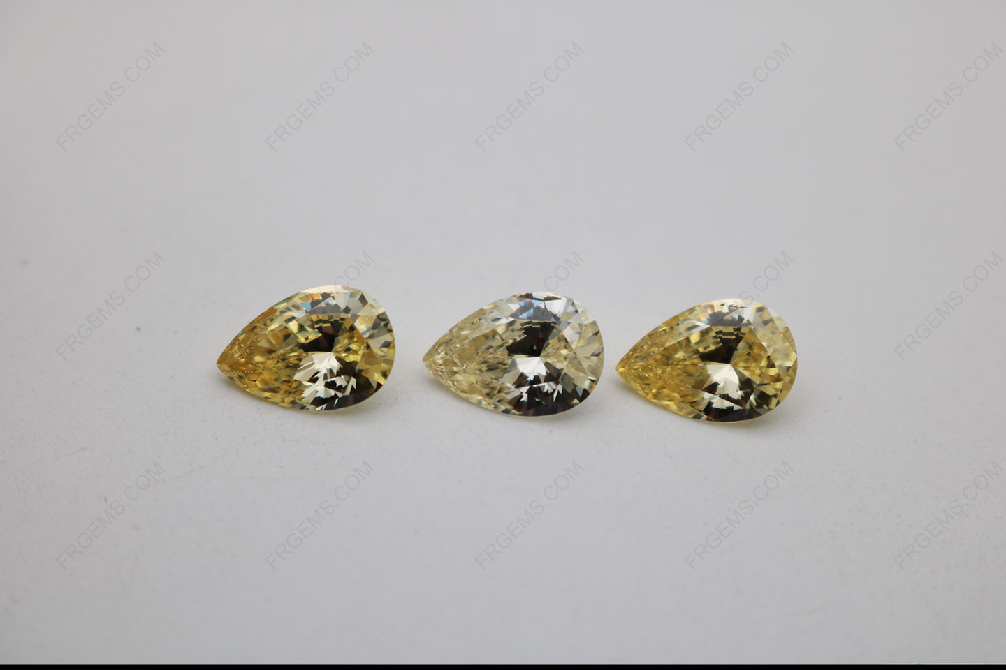 Cubic Zirconia Canary Yellow Pear Shape 5A Best Quality 10x7mm stones China Suppliers CZ06 IMG_2464