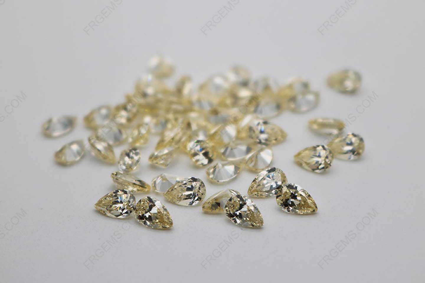 Cubic Zirconia Canary Yellow Pear Shape 7x5mm stones CZ06 IMG_0615