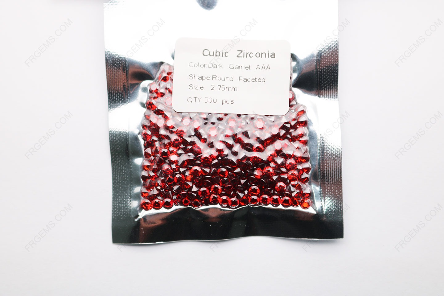 Cubic Zirconia Dark Garnet Redt Round Shape diamond faceted cut 2.75mm stones CZ23 IMG_3796
