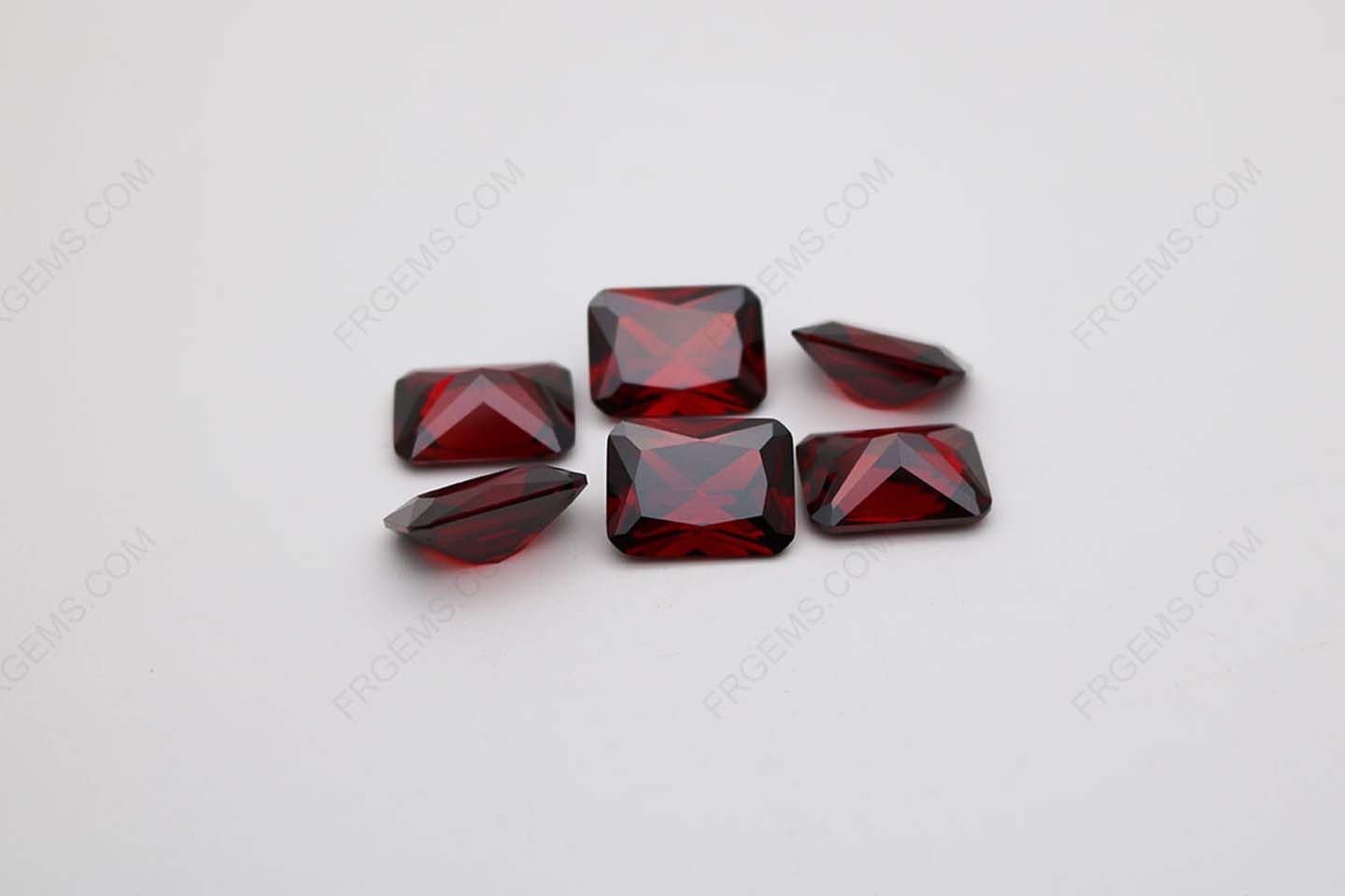 Cubic Zirconia Garnet Red Octagon Shape Princess Cut 14x10mm stones CZ22 Factory IMG_2402