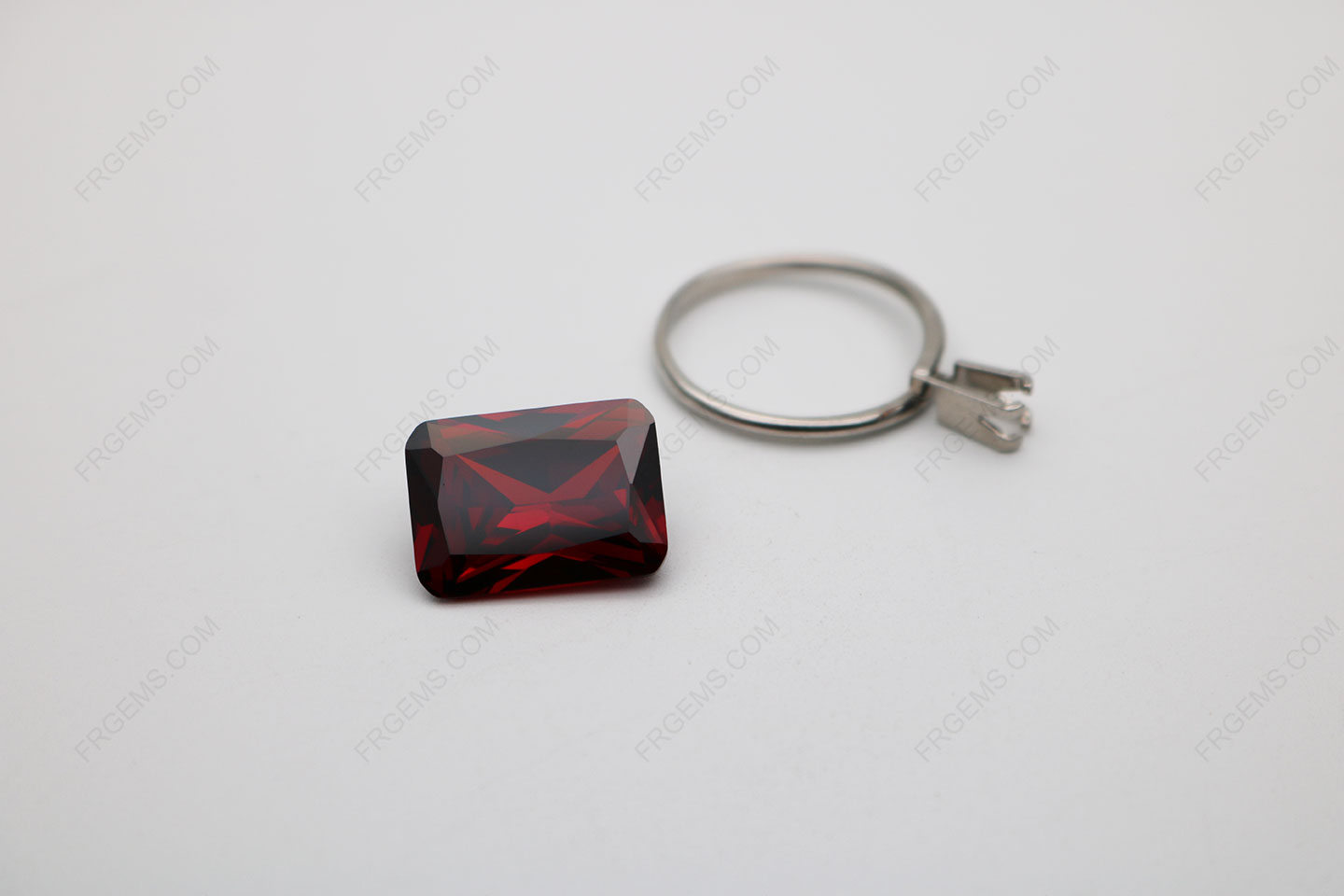 Cubic Zirconia Garnet Red Octagon Shape Princess Cut 14x10mm stones CZ22 Factory IMG_2402