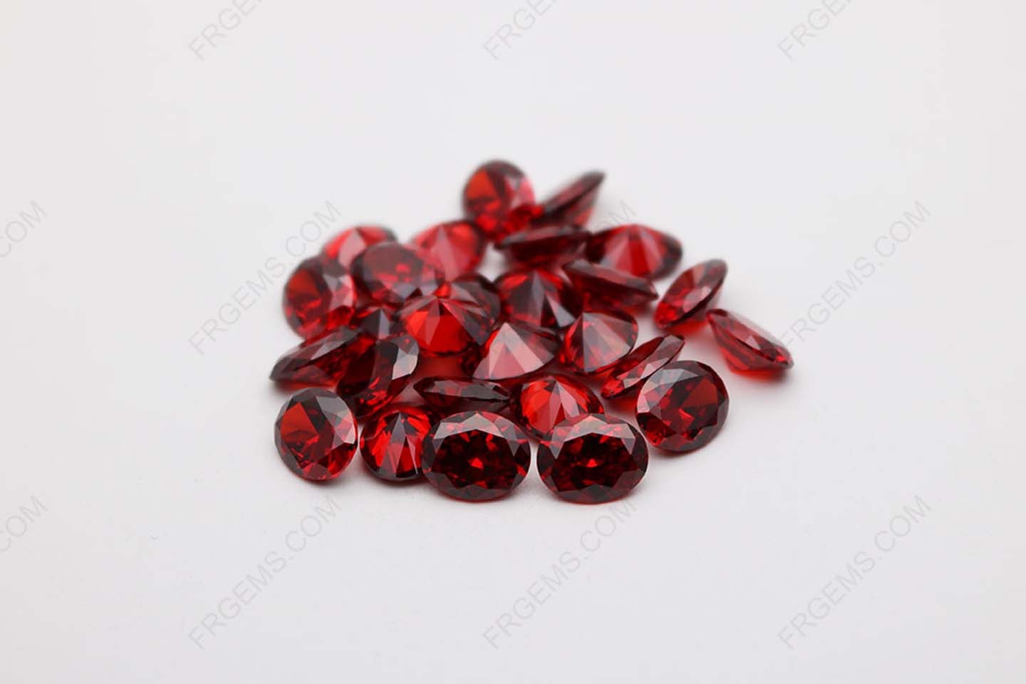Cubic Zirconia Garnet Red Oval Shape Faceted cut 8x6mm stones CZ22 IMG_1244