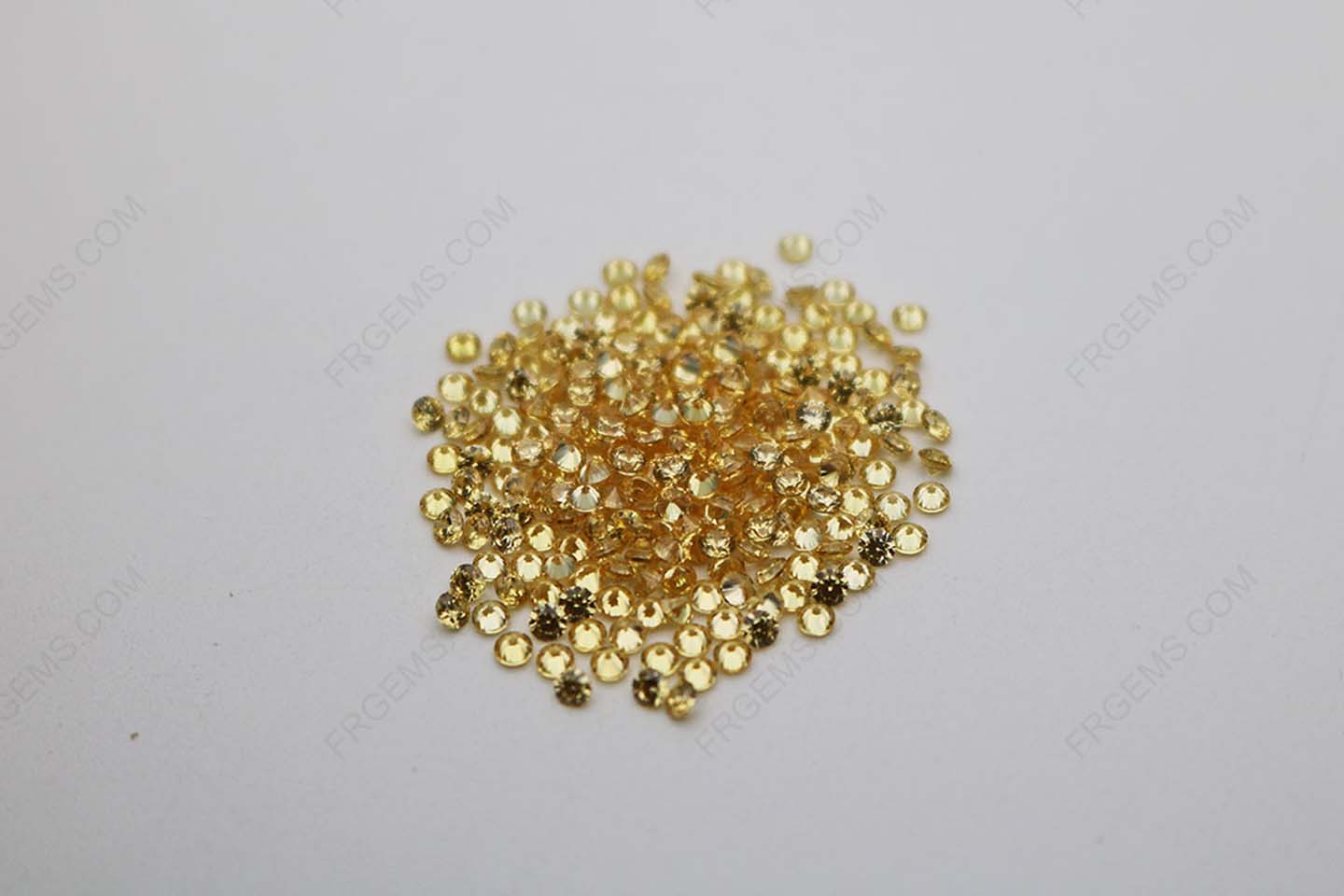 Cubic Zirconia Golden Yellow Round Shape faceted diamond Cut 2mm Melee stones CZ05 IMG_1029