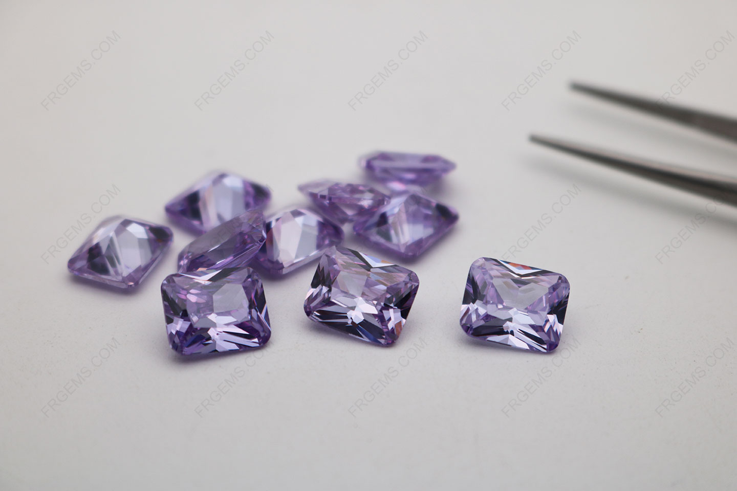 Cubic Zirconia Lavender Octagon Shape Princess Cut 10x8mm stones CZ08 IMG_2606