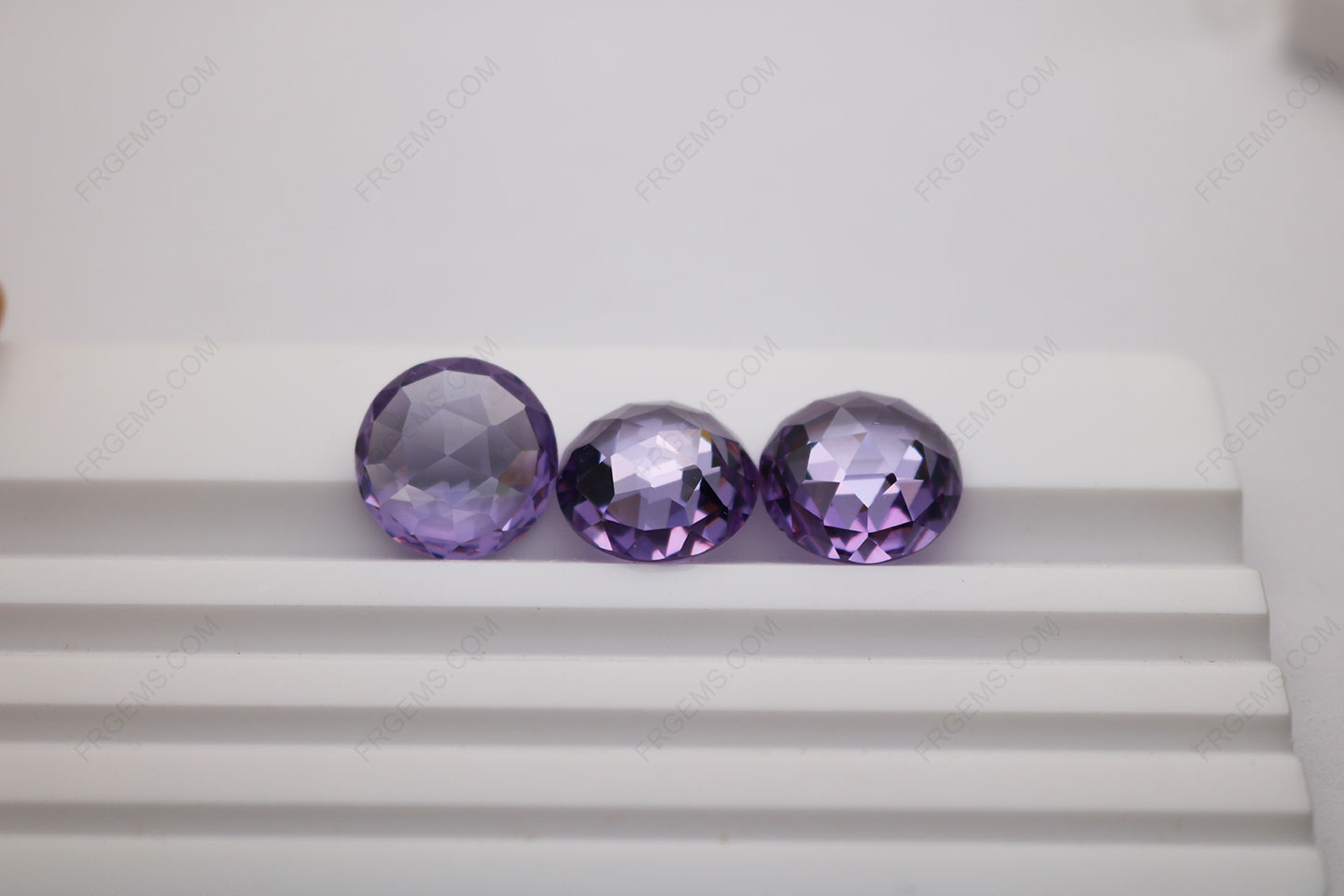 Cubic Zirconia Lavender Round Shape Rose Cut Flat Bottom 3A 14mm stones CZ08 IMG_3836