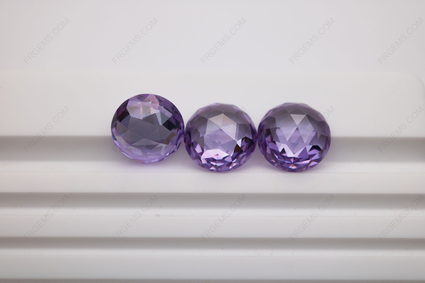 Cubic Zirconia Lavender Round Shape Rose Cut Flat Bottom 3A 14mm stones CZ08 IMG_3836