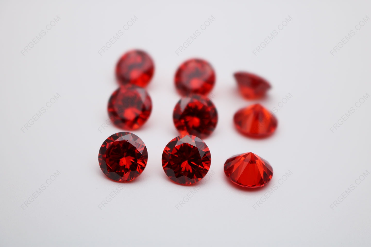 Cubic Zirconia Orange Dark Shade Round shape Diamond Faceted Cut 10mm stones CZ17 IMG_0237