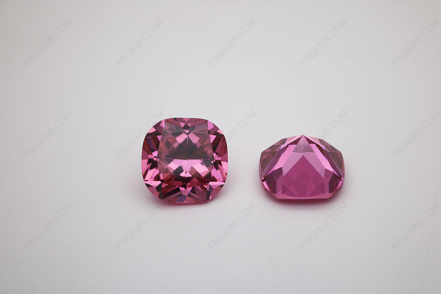 Loose Cubic Zirconia Pink Cushion Shape 18x18mm stones CZ03 IMG_1334
