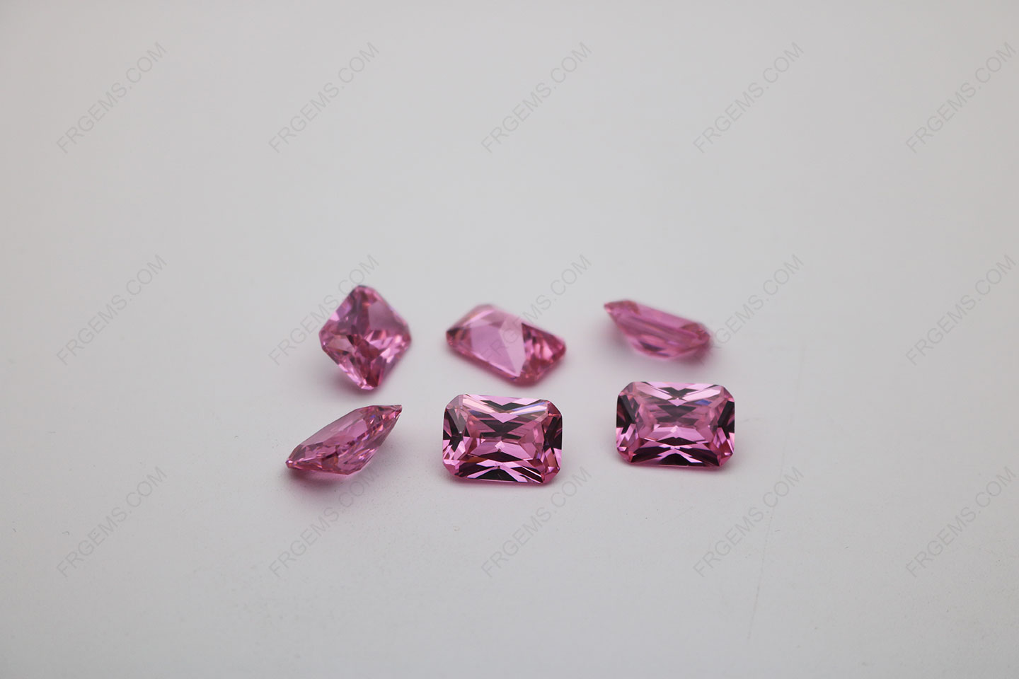Loose Cubic Zirconia Pink Octagon Shape Princess Cut 12x8mm stones CZ03 IMG_1317