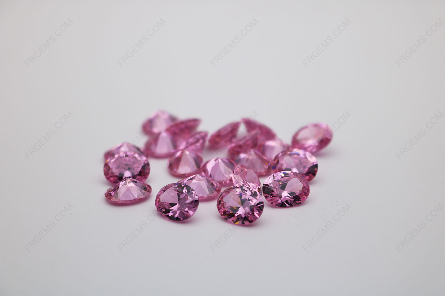 Cubic Zirconia Pink Oval Shape diamond faceted cut 10x8mm stones CZ03 IMG_0393