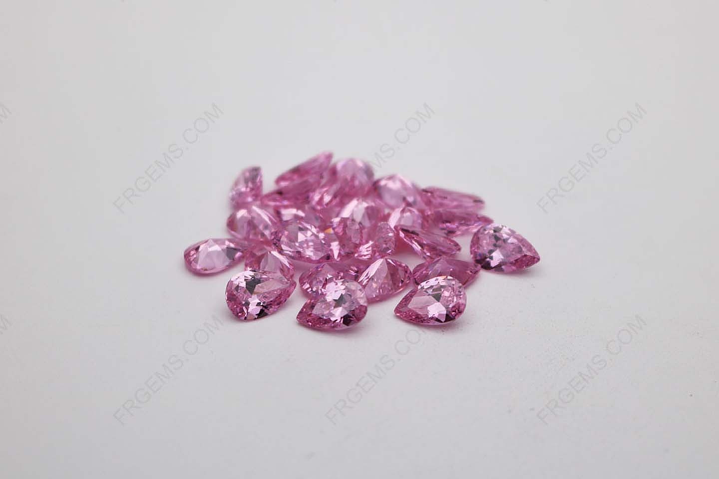 Cubic Zirconia Pink Pear Shape diamond faceted cut 7x5mm stones CZ03 IMG_1225