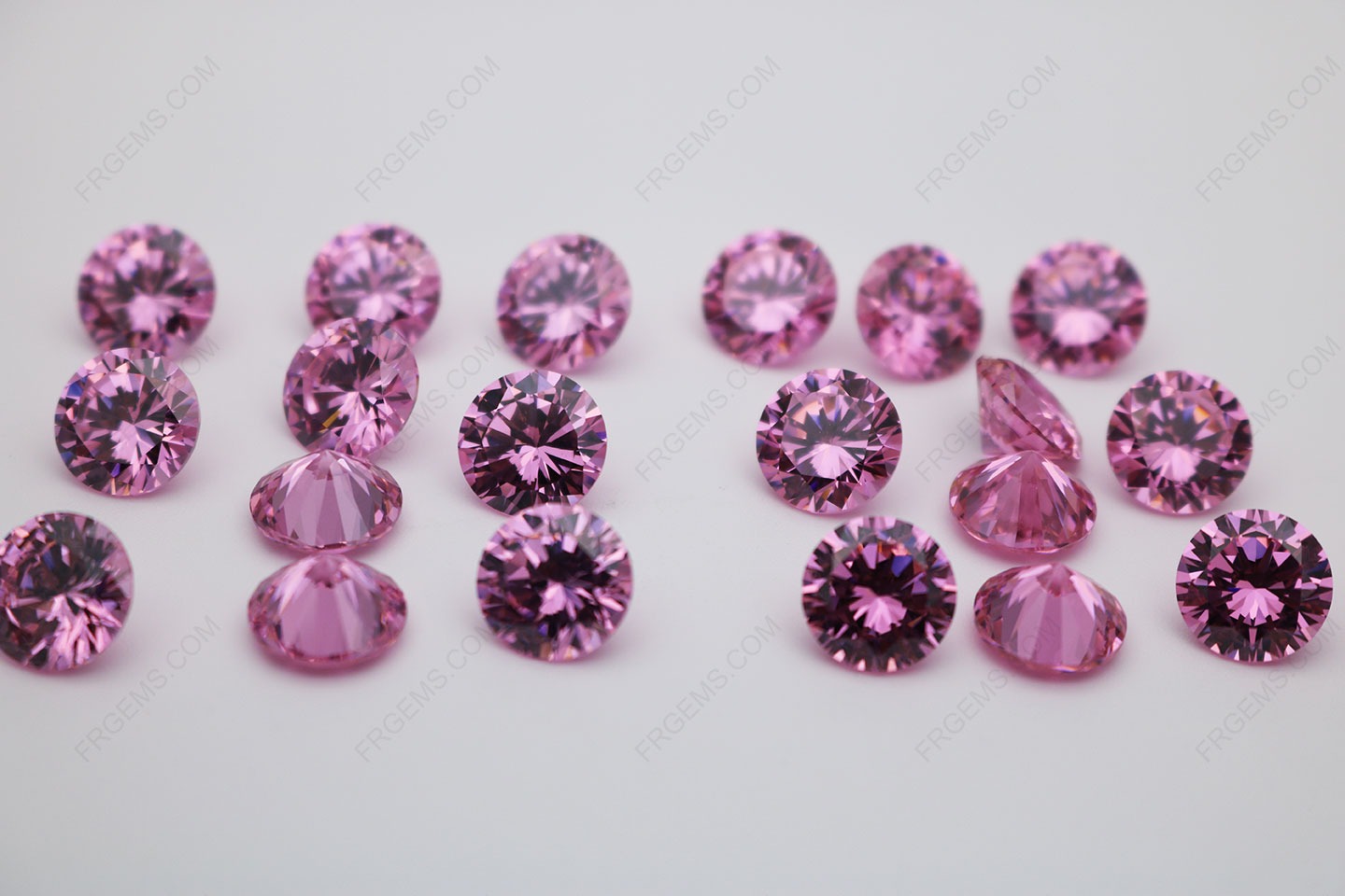 Cubic Zirconia Pink Round Shape diamond faceted cut 10mm stones Supplier CZ03 IMG_0159