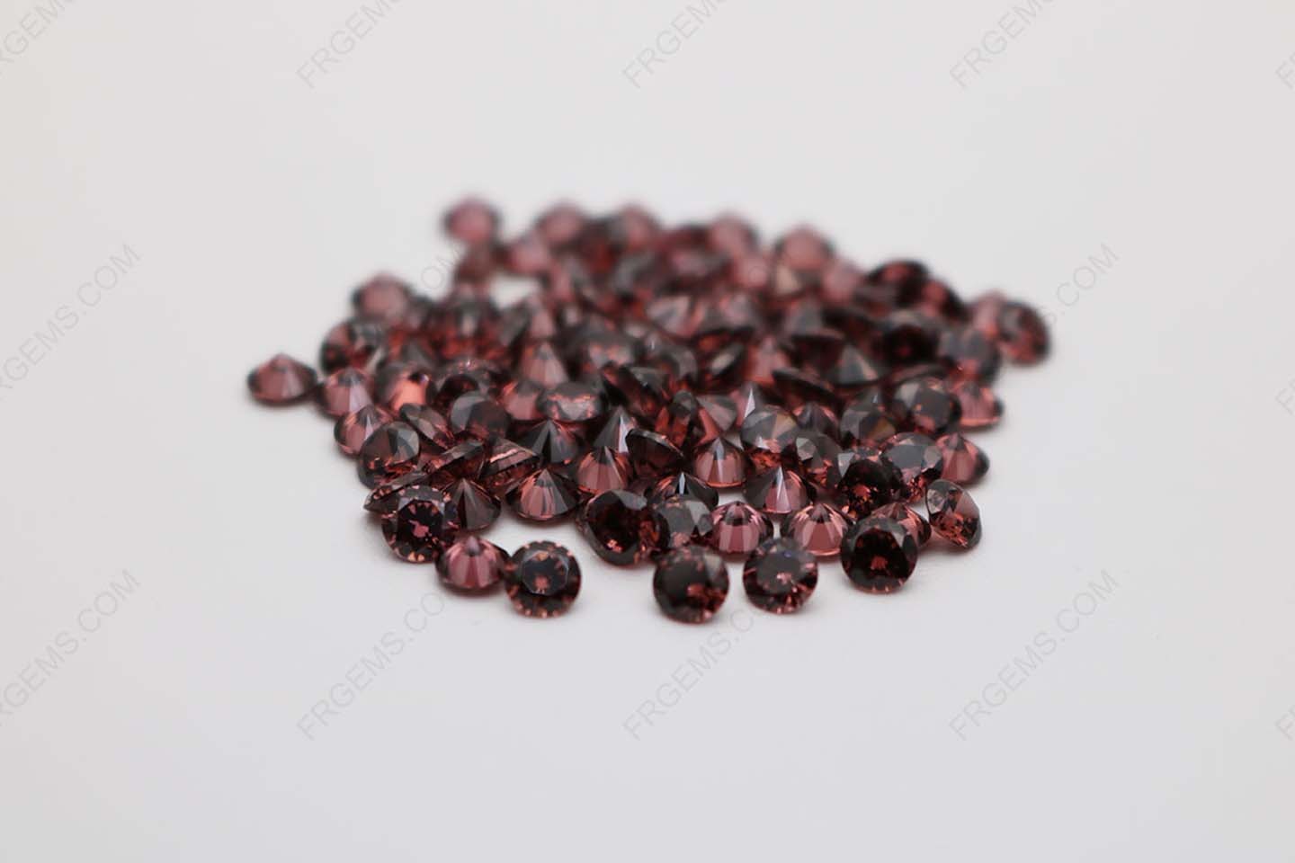 Cubic Zirconia Rhodolite Round Shape Diamond Faceted Cut 5mm stones CZ30 IMG_0357