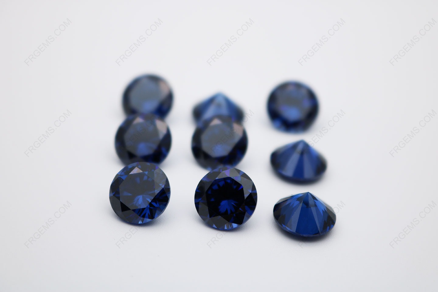 Cubic Zirconia Tanzanite Round Shape diamond faceted Cut 10mm stones CZ32 IMG_0205